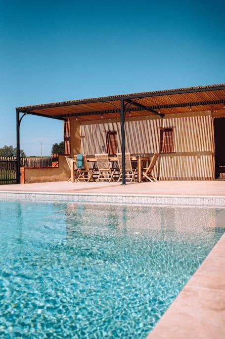 L'Heritier, Maison Climatisee, 12Pers Avec Piscine Villa Marzens Exterior photo